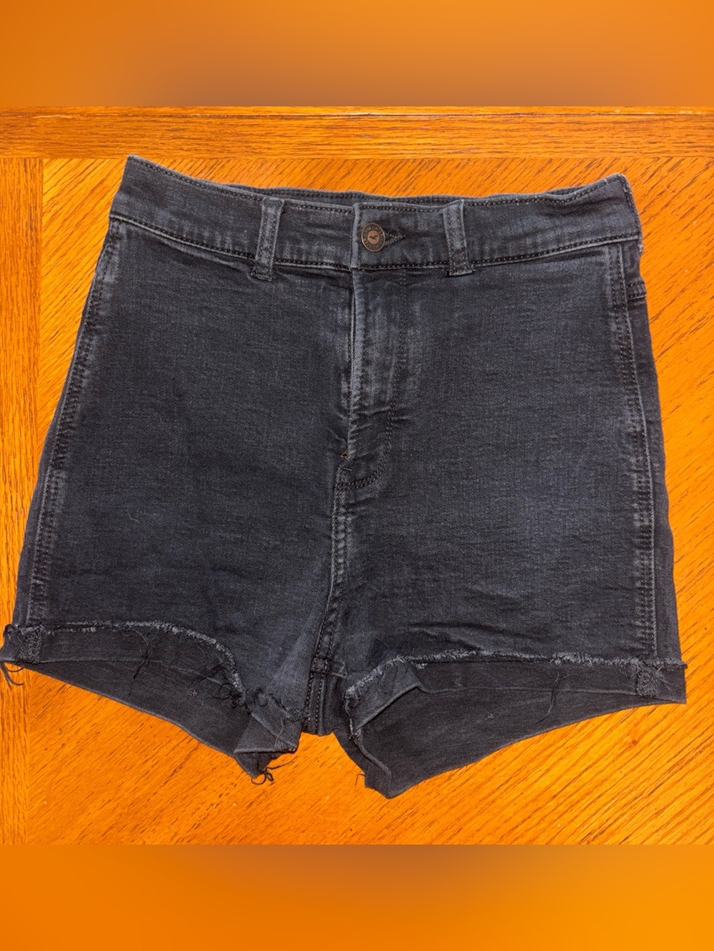 Hollister High-Rise Black Denim Shorts - Women's